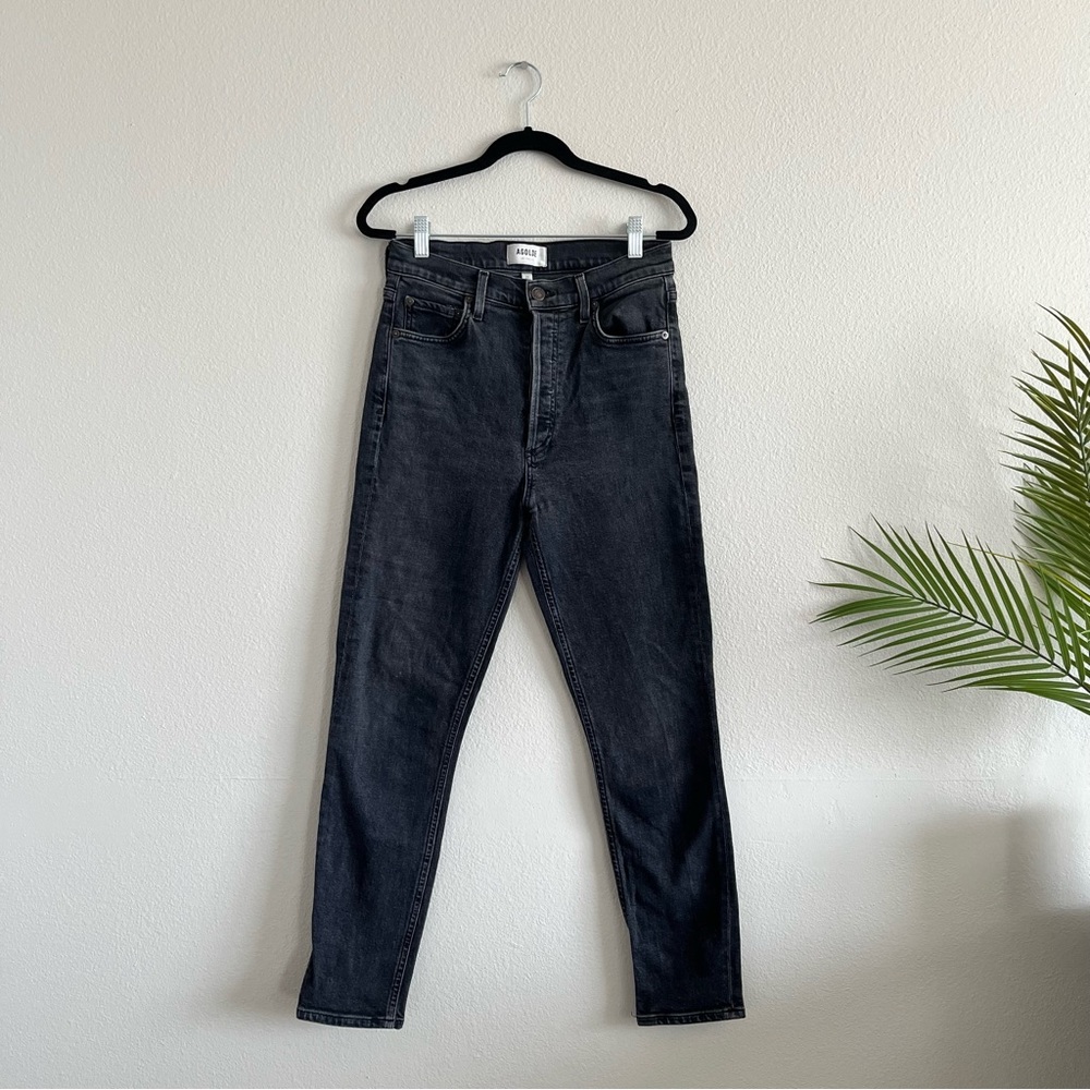Agolde | Black High Rise Skinny Jeans